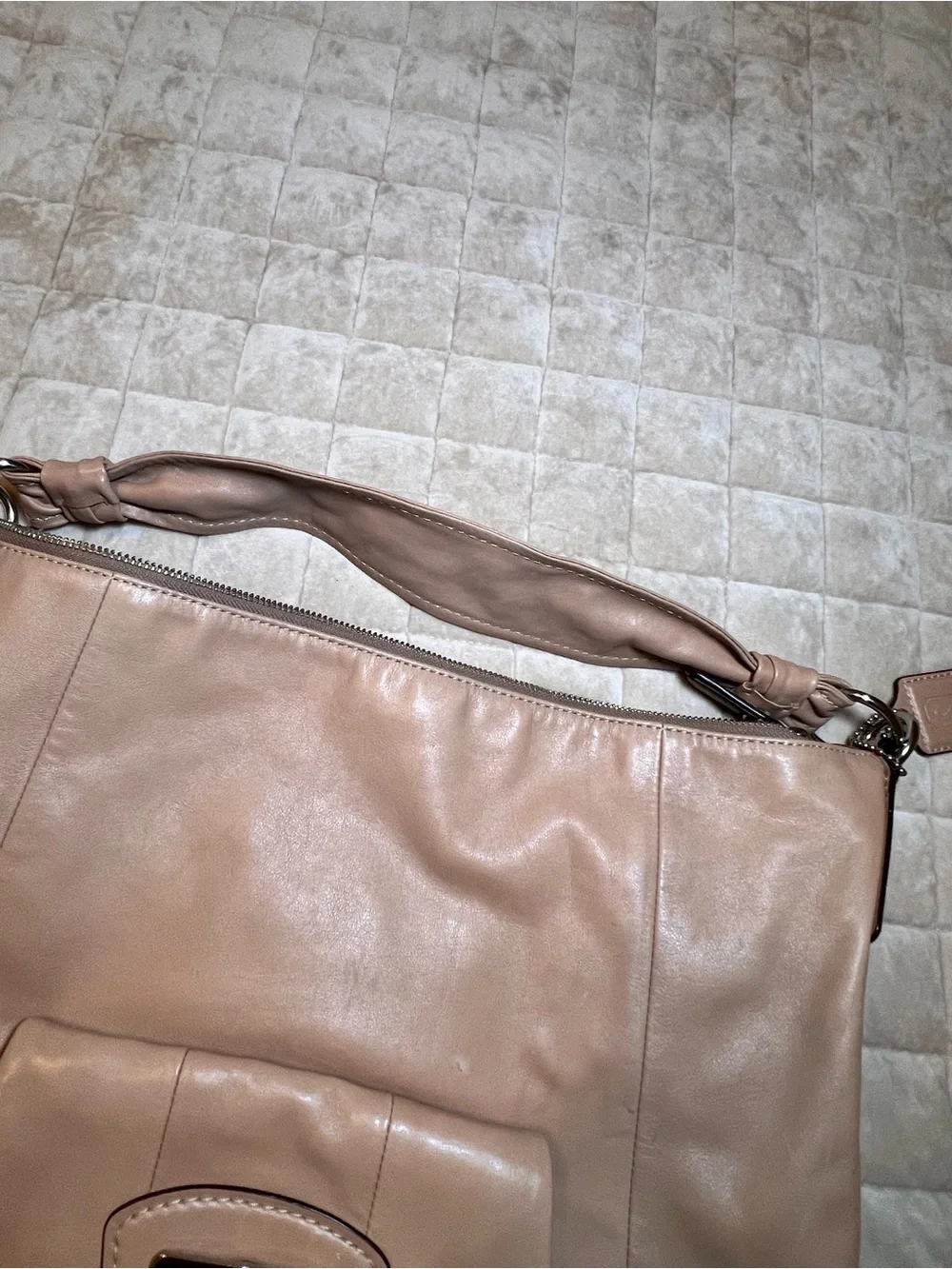 COACH Kristin Large Leather Slouch Hobo Convertible Crossbody Bag 14769